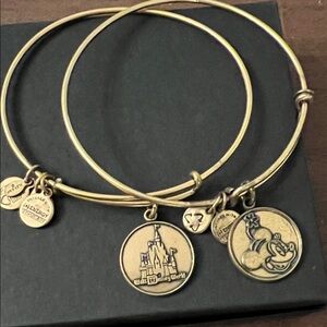 Disney Gold Charm Bangle Bracelets Retired